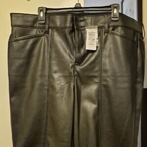 Torrid Sleek Black Faux Leather Trousers